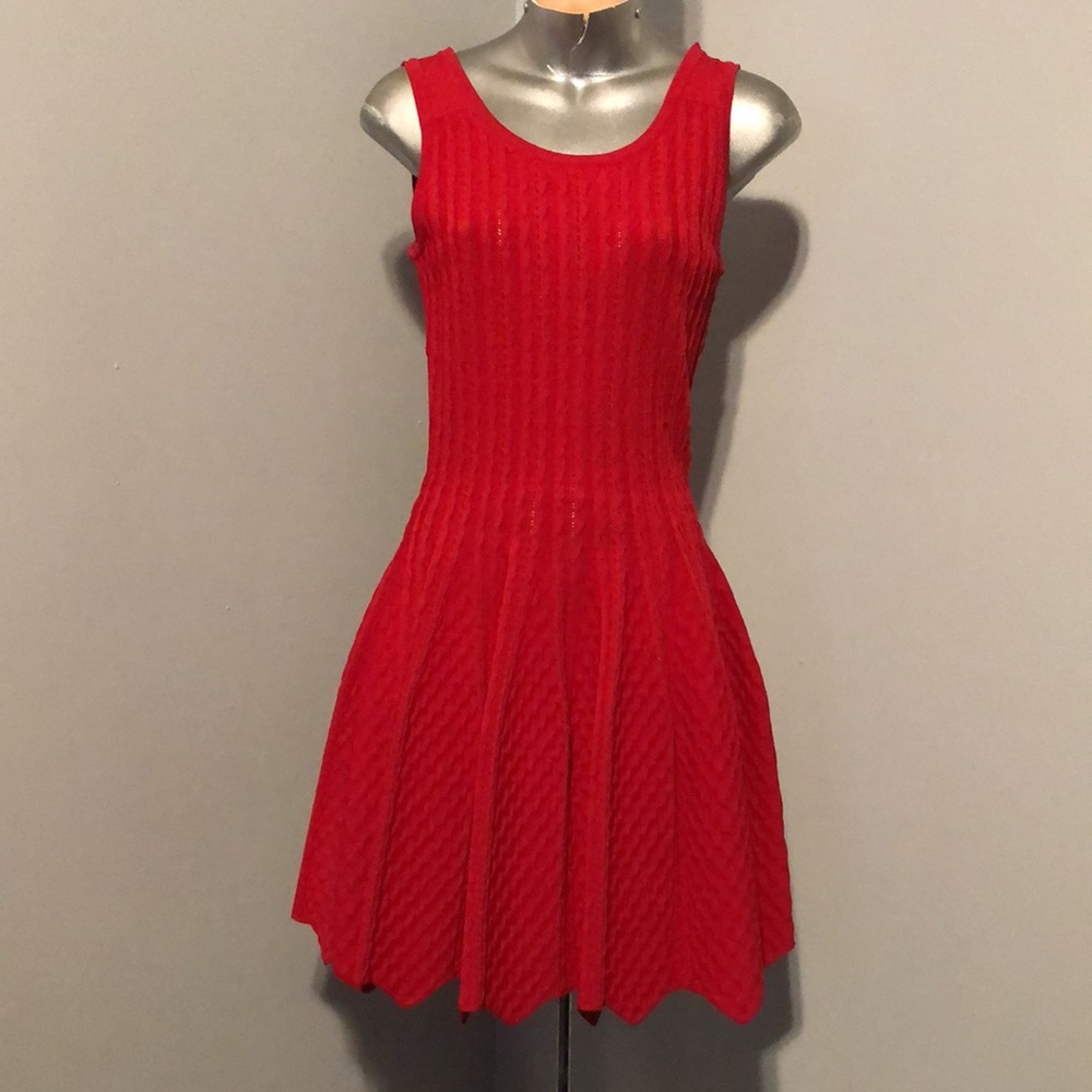 Cute red Sweater knit dress